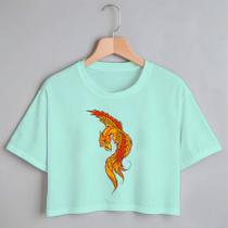 Blusa Blusinha Camiseta Cropped TShirt Feminina Algodão Tecido Premium Estampa Digital Fenix Blusa Blusinha Camiseta Cropped TShirt Feminina Algodão Tecido Premium Estampa Digital Fenix