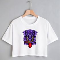 Blusa Blusinha Camiseta Cropped TShirt Feminina Algodão Tecido Premium Estampa Digital Ganesha