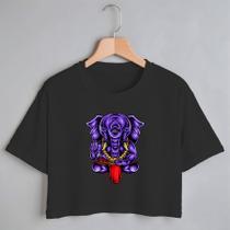Blusa Blusinha Camiseta Cropped TShirt Feminina Algodão Tecido Premium Estampa Digital Ganesha