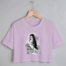 Blusa Blusinha Camiseta Cropped TShirt Feminina Algodão Tecido Premium Estampa Digital Mulher Lost Fair