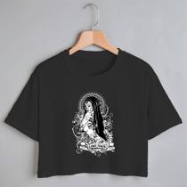 Blusa Blusinha Camiseta Cropped TShirt Feminina Algodão Tecido Premium Estampa Digital Mulher Lost Fair - Pavesi