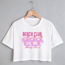 Blusa Blusinha Camiseta Cropped TShirt Feminina Algodão Tecido Premium Estampa Digital Party Cisne