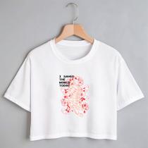 Blusa Blusinha Camiseta Cropped TShirt Feminina Algodão Tecido Premium Estampa Digital Tigre com Ramo de Flor