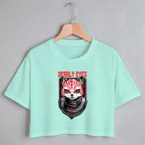 Blusa Blusinha Camiseta Cropped TShirt Feminina Algodão Tecido Premium Estampa Digital Tigresa Lutadora Blusa Blusinha Camiseta Cropped TShirt Feminina Algodão Tecido Premium Estampa Digital Tigresa Lutadora