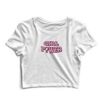 Blusa Blusinha Cropped Tshirt Camiseta Feminina Girl Power