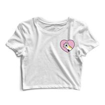 Blusa Blusinha Cropped Tshirt Camiseta Feminina Love Vaca Blusa Blusinha Cropped Tshirt Camiseta Feminina Love Vaca