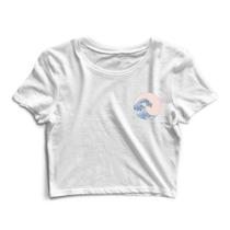 Blusa Blusinha Cropped Tshirt Camiseta Feminina Onda Praia Mar