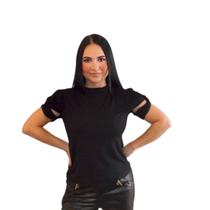 Blusa Blusinha Feminina Manga Curta Básica Casual
