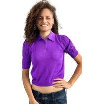 Blusa Blusinha Feminina Manga Curta Bufante Canelad 487