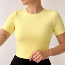 Blusa Blusinha Feminina Suplex Duplo Básica Elegante Blogueira Tendencia