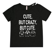 Blusa Blusinha Juvenil Teen Detalhe Decote Cute Nº 12 Ao 18