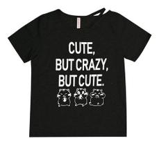 Blusa Blusinha Juvenil Teen Detalhe Decote Cute Nº 12 Ao 18