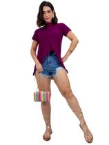 Blusa Blusinha Manga Curta Tampa Bumbum Mullet Transpassada