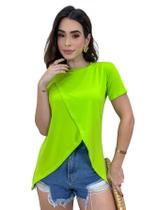 Blusa Blusinha Manga Curta Tampa Bumbum Mullet Transpassada