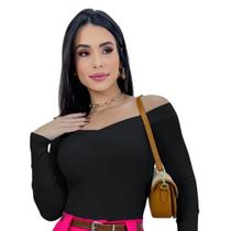 Blusa Boby Feminino Ciganinha Ombro Manga Longa Anarruga Blusa Boby Feminino Ciganinha Ombro Manga Longa Anarruga