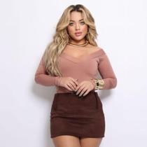 Blusa Boby Feminino Ciganinha Ombro Manga Longa Anarruga