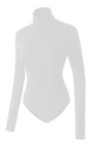 Blusa Body Bory Feminina Manga Comprida Gola Alta Tendência Inverno