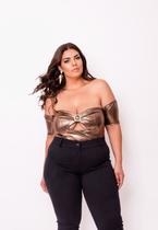 Blusa Body Plus Size Ombro a Ombro