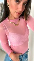 Blusa Body Tule Feminina Transparente fina segunda pele moda