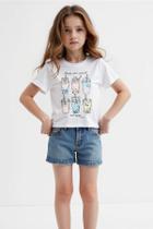 Blusa Boxy em Meia Malha Estampa Sorvete Lilimoon Menina Blusa Boxy em Meia Malha Estampa Sorvete Lilimoon Menina