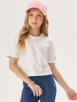 Blusa Boxy Infantil Menina Com Strass Natural Cinti