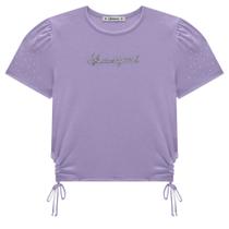 Blusa Boxy Juvenil Lilimoon em Cotton na cor Lilás