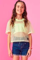 Blusa Boxy Over em Tela e Top em Ribana Vic Vicky 53554 Blusa Boxy Over em Tela e Top em Ribana Vic Vicky 53554