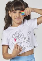 Blusa branca interativa menina mylu Blusa branca interativa menina mylu