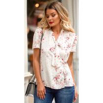 Blusa branca laço m Blusa branca laço m