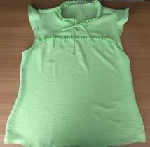 Blusa brisa preguinhas tam. m verde claro Blusa brisa preguinhas tam. m verde claro
