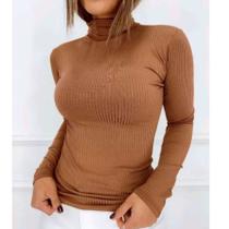 Blusa Cacharrel Canelada Manga Longa Feminina Tecido Premium, Super Confortável (Veste P ao M) Blusa Cacharrel Canelada Manga Longa Feminina Tecido Premium, Super Confortável (Veste P ao M)