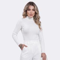Blusa Cacharrel em Tricot Canelado Gola Alta Blusa Cacharrel em Tricot Canelado Gola Alta