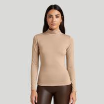 Blusa Cacharrel Feminina Gola Alta Manga Longa Segunda Pele