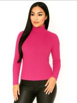 Blusa Cacharrel Feminina Lã Trico Tricot Gola Alta