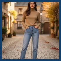 Blusa Cacharrel Feminina Lãzinha Trico Gola Alta Quentinha P ao GG