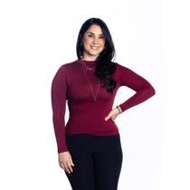 Blusa Cacharrel Manga Longa Segunda Pele Malha