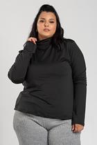 Blusa Cacharréu Feminina Manga Longa Plus Size Térmica Peluciada - Serena