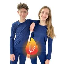 Blusa + Calça Térmico Peluciado Segunda Pele Infantil 1 À 16