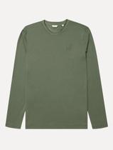 Blusa Calvin Klein Masculina Manga Longa CK NY Bordado Verde Militar
