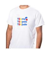 Blusa Camisa Autista Básica Estampa Frase TeAmo TeApoio TeAjudo