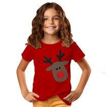 Blusa Camisa Camiseta Infantil Feliz Natal Papai Noel Rena Luzes Festa 07