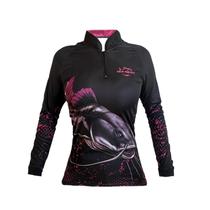 Blusa Camisa de Pesca Pirarara Rosa New Fisher Proteção Solar UV30+