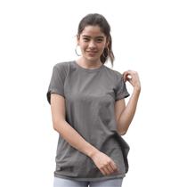 Blusa Camiseta Algodão Minimalista Decote Redondo