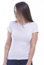 Blusa Camiseta Básica Feminina Blusinha Baby Look Algodão Blusa Camiseta Básica Feminina Blusinha Baby Look Algodão