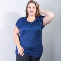 Blusa Camiseta Básica Feminina Plus Size Dry Fit Seca Rápido