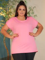 Blusa Camiseta Básica Feminina Plus Size Dry Fit Seca Rápido