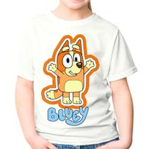 Blusa Camiseta Camisa Infantil Adulto Bluey blue cachorro dog festa