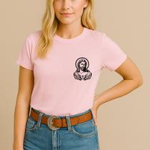 Blusa Camiseta Católica Estampa Jesus Peito Devocional Estilo Cristão Fé Estampada Santo Algodão Blusa Camiseta Católica Estampa Jesus Peito Devocional Estilo Cristão Fé Estampada Santo Algodão