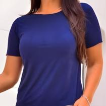 Blusa camiseta feminina suede camurça plus size - REDE RITZ