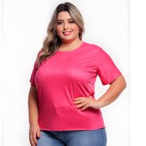 Blusa camiseta feminina suede camurça plus size - REDE RITZ